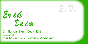 erik deim business card